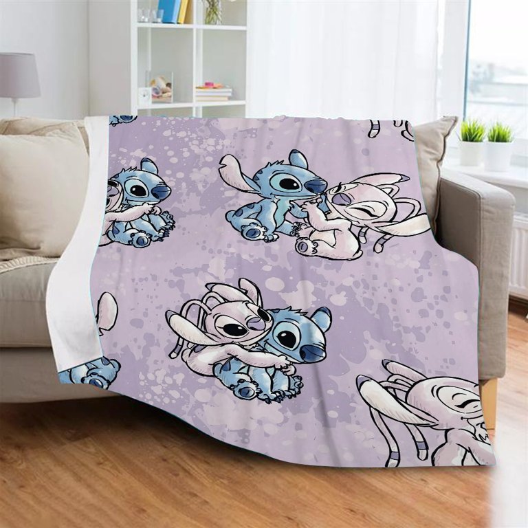 Lilo & Stitch Cartoon Throw Blanket for Valentine Gifts  (51x59inch/130x150cm)