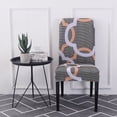 thumbnail image 2 of 2pcs/4pcs Stretchy Spandex Fitted Banquet Chair Cover Dinning Event Slipcover with Printed Pattern For Hotel Dining Wedding Party Catering, 2 of 4