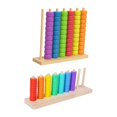 thumbnail image 4 of 2 juguetes de madera para clasificar colores y apilar, juego de bloques apilables para contar, juguete educativo Estilo B, 4 of 9