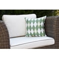 thumbnail image 2 of Simply Daisy, 20" x 20" Harlequin, Geometric Print Outdoor Pillow, Green, 2 of 2
