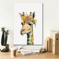 thumbnail image 5 of Epic Graffiti 'Giraffe With Flowers' by Svetlana Aleynikova Canvas Wall Art, 18" x 26", 5 of 8