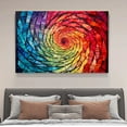 thumbnail image 4 of Colorful Abstract Art Spiral Shape Canvas Poster Bedroom Decor Sports Landscape Office Room Decor Gift,Frame-style,16x24inch(40x60cm), 4 of 8