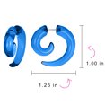 thumbnail image 4 of Bling Jewelry Mens Round Blue Swirl Spiral Tribal Ear Plug Taper Earrings Acrylic Resin Steel, 4 of 5