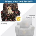 thumbnail image 3 of SCRAWLGOD Mushroom Daisy Floral Black Recliner Chair Covers Stretch Reclining Cover for Recliner Chair Washable 1 Seat Chair Covers for Reclining Chairs with Elastic Band for Dogs Pets, 3 of 7