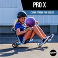 thumbnail image 3 of EzyRoller: Pro X - Aqua Blue - Ride-On Scooter, Cambering Motion, Pedal Free Cart, Hand Brakes, Extendable Frame, 220lb Capacity, Kids-Teens-Adults 9+, 3 of 8