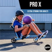 EzyRoller: Pro X - Aqua Blue - Ride-On Scooter, Cambering Motion, Pedal Free Cart, Hand Brakes, Extendable Frame, 220lb Capacity, Kids-Teens-Adults 9+