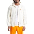 thumbnail image 2 of Carrots By Anwar Carrots Men's Wordmark Embroidered Full Zip Hoodie Sweatshirt (XX-Large, Cream), 2 of 4