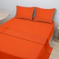 thumbnail image 2 of Ambesonne Orange Fitted & Top Sheet Set with Shams, Retro Bohemian Ethnic, Orange, 2 of 8