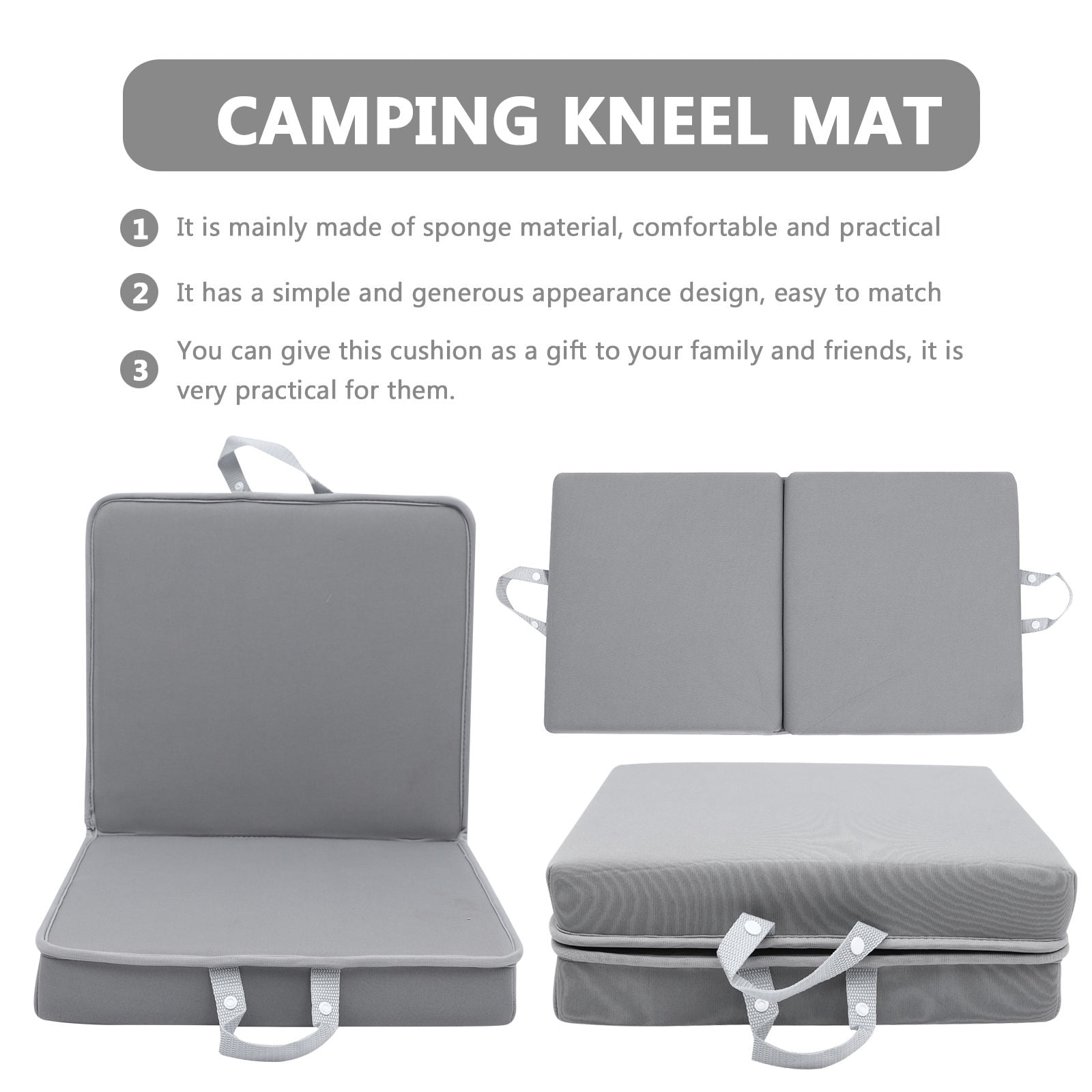 HONMEET 1Pc Outdoor Kneeling Pad Grey Sponge Cushion for Gardening and Camping Comfort