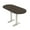 Natural Eucalyptus w/Silver Base, variant on Racetrack Bistro Height Meeting Table T-Shaped Metal Base 34x70 Bar Table