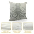 thumbnail image 4 of Nawypu  Octopus Pillow Cover Grey Square Throw Pillowcase Home Chair Office Ocean Decor Cushion Cover for Sofa Couch, 4 of 5