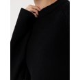 thumbnail image 5 of Women'S Oversized Sweaters Fall Outfits Trendy Crewneck Long Sleeves Knit Fashion Pullover Tops Black S, 5 of 10