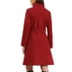 thumbnail image 3 of Abrigo Peacoat Chic para Mujeres Invierno con Cuello Alto, Botones, Abrigos Medios Largos con Cinturón XL Rojo, 3 of 6