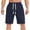 Navy #3, variant on Cargo Shorts for Men, Mens Shorts Casual Solid Elastic Waist Shorts Pants Sport Pants Pajama Pants Mens Cargo Shorts Comfort Soft Linen/Cotton Pocket Active Sports Cargo Shorts #5