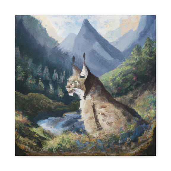 Lynx in Splendid Bloom - Canvas