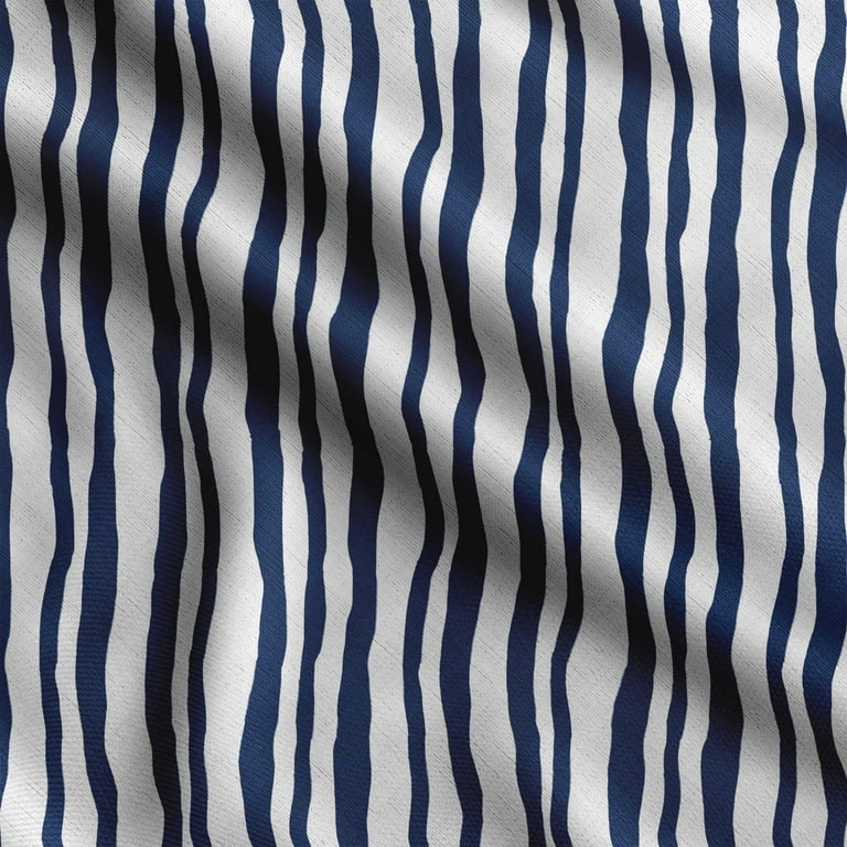 Soimoi Stripe Printed, Polyester Fleece, Fabric by The Yard Sewing