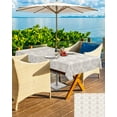 thumbnail image 5 of Hokiten Outdoor Tablecloths with Umbrella Hole & Zipper, Beige Floral Boho 60 x102 Inch Rectangle Tablecloths, Retro Ethnic Tribe Abstract Art Waterproof Table Cloth, Patio/Pool/Picnic Table Covers, 5 of 7