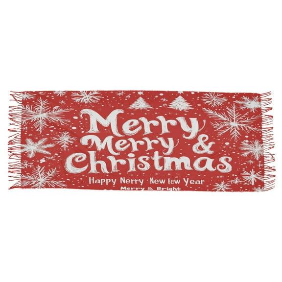 BZSMCE Women Scarf Design Blessing and Snowflake Painting Simple Pattern Soft Warm Long Large Scarves