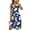 5532-WHITEFLORALBLUE, variant on Summer Dresses for Women Button Floral Midi Sundress Short Sleeve V Neck Casual Polka Dot Dress L