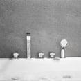 thumbnail image 3 of Vikran Triple Handle Deck-Mount Roman Tub Faucet in Chrome with Handshower, 3 of 11