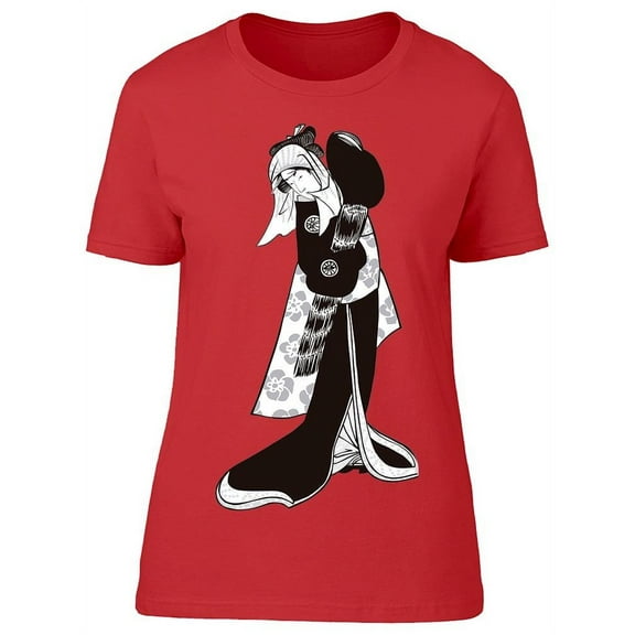 Japanese Girl With Long Kimono T-Shirt Women -Image by Shutterstock, Female Large