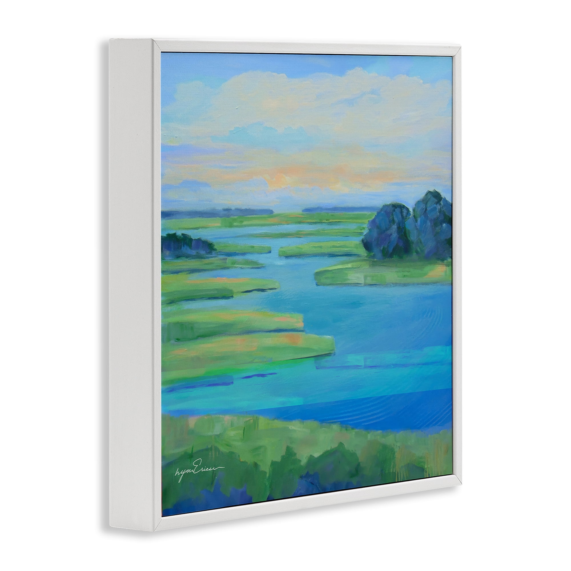 Stupell Industries Scenic Scarborough Marshes White Framed Giclee Art, design by Lynn Ericson Fine Art