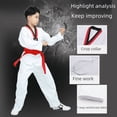 thumbnail image 3 of Ropa de Taekwondo para niños y adultos, de manga larga y manga corta, de algodón, para hombres y mujeres, para verano y otoño, para principiantes, para entrenamiento de Taekwondo, 3 of 4