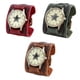 thumbnail image 1 of reloj de pulsera,Reloj vintage Reloj de pulsera estilo punk,Pulsera de reloj de pulsera antigua de moda,Reloj de pulsera de hip hop con correa ancha retro,Brazaletes de cuero PU Big Dial Regalo, 1 of 5