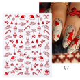 thumbnail image 1 of Navidad 3D Navidad pegatinas de uñas ciervos nieve árbol guantes deslizadores adornos de invierno linternas decoración dulces sombreros de Papá Noel calcomanías de uñas, 1 of 4