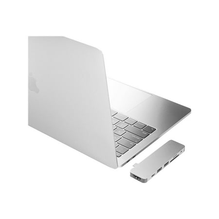 Hyper - 7-Port Universal USB-C Hub - USB-C Docking Station for Laptops - Silver