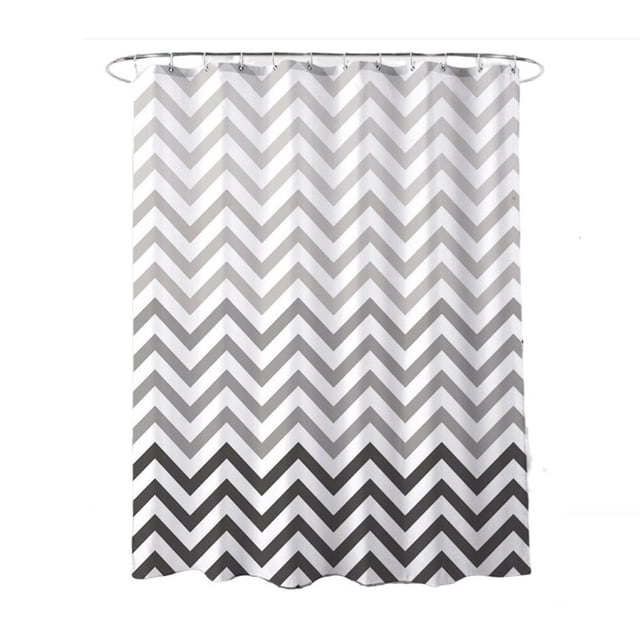 Naiovety Cortina de ducha de baño con ganchos, cortina de baño de privacidad colgante impermeable, paño de baño de poliéster a rayas R90142 Juegos de accesorios de baño R90142