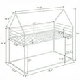 thumbnail image 5 of Aukfa Metal Bunk Bed Twin over Twin, House Shape Loft Bed for Kids Teens Bedroom, White, 5 of 8