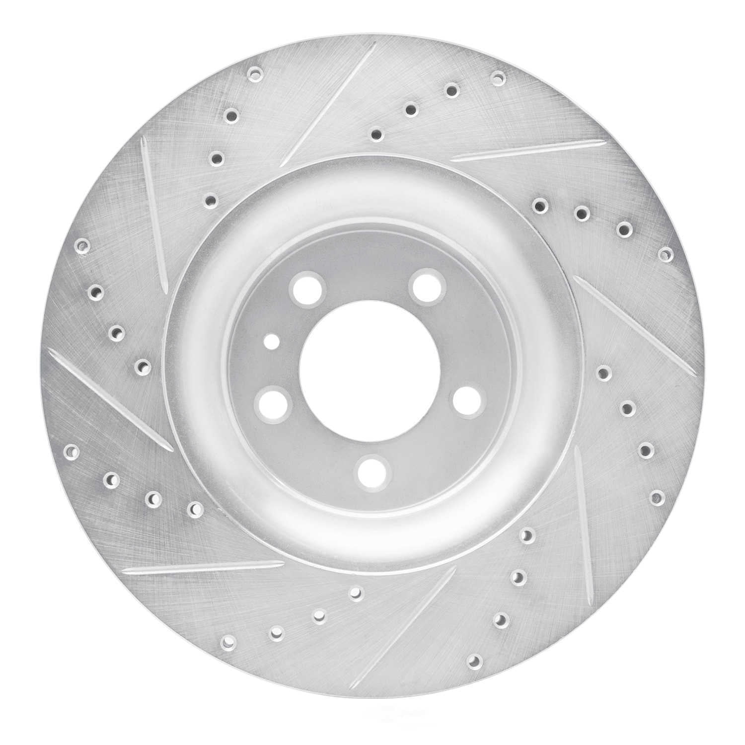 Dynamic Friction Company 631-54078R DFC Brake Rotor - Drilled And Slotted - Silver
