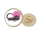 thumbnail image 1 of Broche de oro metálico circular, 1 of 3