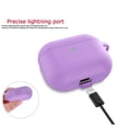 thumbnail image 3 of For Airpods 3 & Airpods 3rd Gen Silicone Case, AirPods 3 Case with Keychain, Njjex Shockproof Protective Premium Silicone Cover Skin for Apple Airpods 3rd Generation 2021 -Purple, 3 of 9