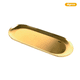 thumbnail image 1 of 4pcs Bandeja Metálica Decorativa Ovalada De Acero Inoxidable Lab.G, Dorado, 1 of 5