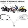 thumbnail image 5 of Universal Chrome Motorcycle Mirrors, 10mm Rear View Side Mirrors Handle Bar End_Special Gift, 5 of 5