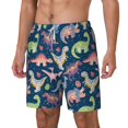 thumbnail image 2 of Uemuo Dinosaur Pattern Mens Swim Trunks Quick Dry Board Shorts with Mesh Lining, Stretch Beach Shorts Quick Dry No-Chafing Board Shorts-XX-Large, 2 of 9