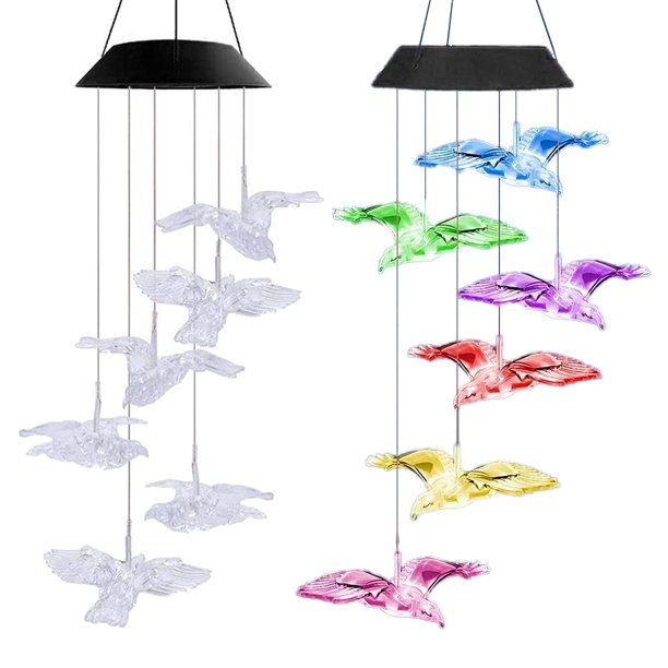 Viento Led Solar Bombilla En Forma De Animal Colorido Lámpara De Carillón De Viento Colgante Para Decoración De Jardín Al Aire Libre Speravity HA043829-01