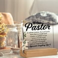 thumbnail image 4 of Pastor Gifts for Men Women - Thank You Appreciation Gifts for Pastor - Religious Gifts for Pastor - Pastor Clear Desk Decorative Sign Home Decor 4x4 Inch, 4 of 7