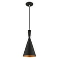 thumbnail image 4 of Beaumont Lane Contemporary 1-Light Metal Single Pendant in Black, 4 of 10