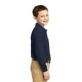thumbnail image 3 of Port Authority Youth Long Sleeve Silk Touch Polo. Y500LS, 3 of 6
