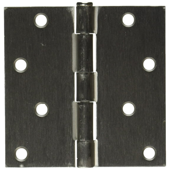 ProSource 20339SNX Square Corner Door Hinge, Steel, Satin Nickel, Loose Pin, 180 deg Range of Motion