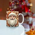 thumbnail image 6 of Japceit Santa Claus Ceramic Coffee Mug, Christmas Themed Holiday Drinking Cup, Large Handle Tea Cup for Hot Beverages, Festive Home Kitchen Office Desk Decorations During Winter Season, 6 of 7