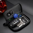 thumbnail image 3 of Large Capacity Zipper Car Key Bag Men's Waist Hanging Genuine Leather Women's Card Bag Multi-function Fashion Key Chain Couple, 3 of 6