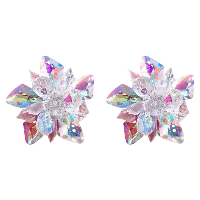 Kearding Paquete de 2 Clips para zapatos de flores de cristal acrílico para boda, fiesta, ropa nupcial, decoración de tacones altos, hebilla Artesanía