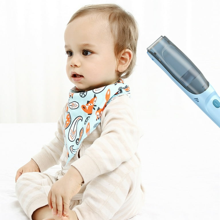 Baby Hair Clippers With Vacuum - Low Noise Rechargeable Hair Cutting Kit For Kids