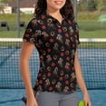 thumbnail image 2 of Binienty Derby Rose Horse Matching Golf Shirts Fashion Men Women Funny Couple Golf Shirts Versatile Quarter Zip Pullover Short Sleeve Tennis Tops for Running Casual, 2 of 7