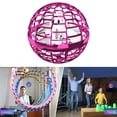 thumbnail image 2 of Juguetes voladores OVNI de mano luces LED Mini helicóptero teledirigido a mano para niños al aire libre y en interiores - Rosa Sunnimix juguetes de bolas voladoras, 2 of 8