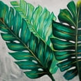 thumbnail image 2 of Atelier B Art Studio 12x12 Black Ornate Wood Framed with Double Matting Museum Art Print Titled - THREE BIG EXOTIC PLANT LEAVES, 2 of 4